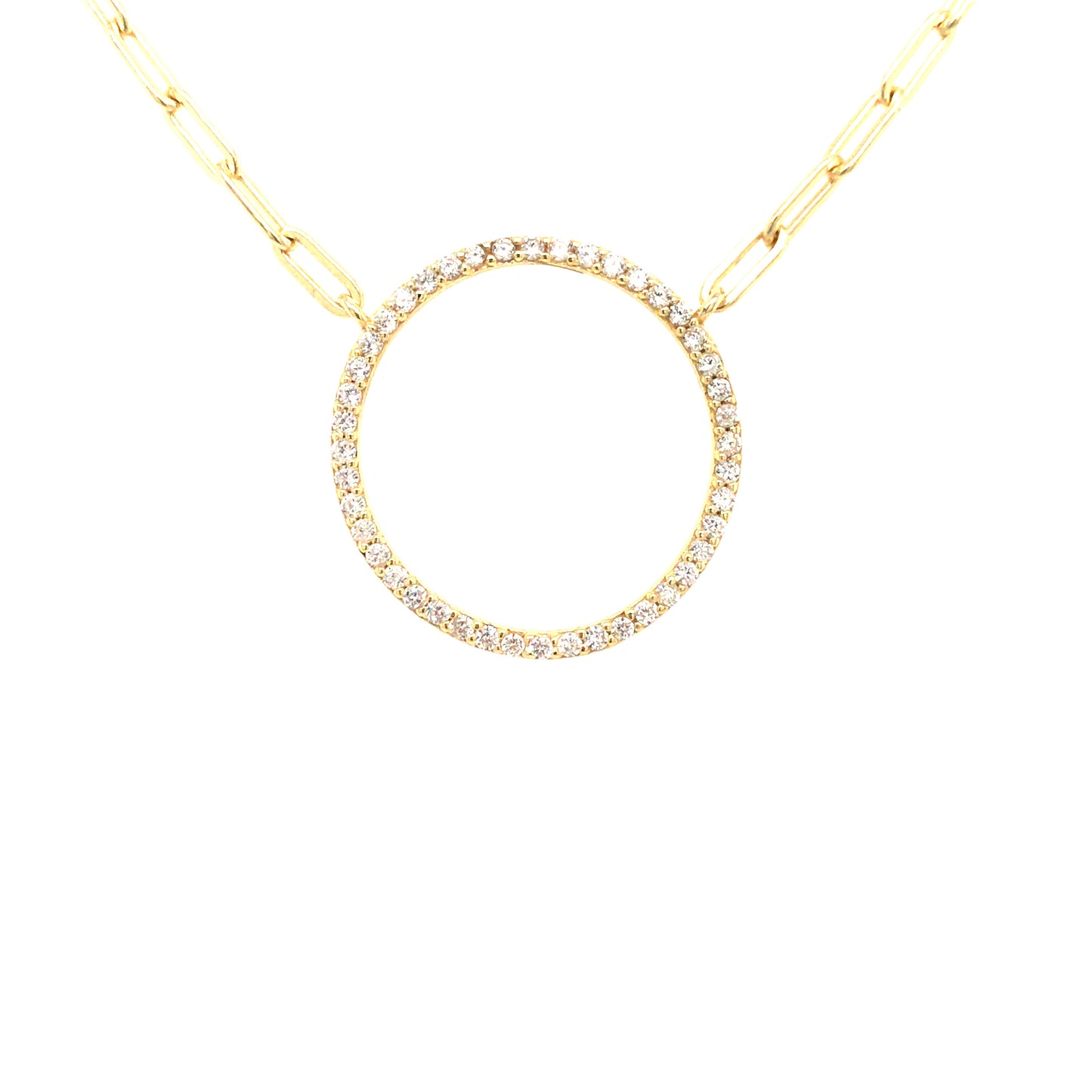 Sterling Silver Gold Plated Open Circle - HK Jewels