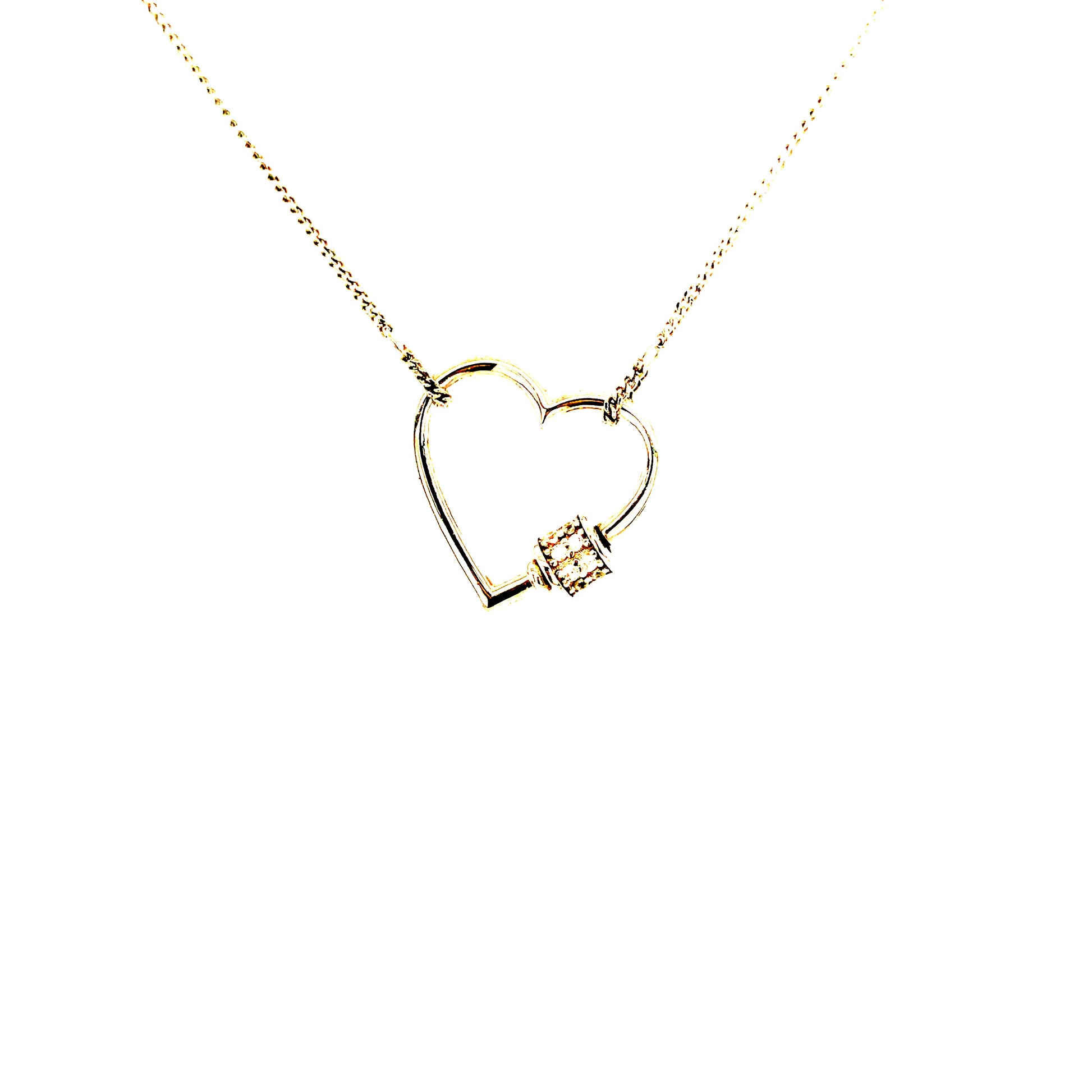 Sterling Silver Small Heart Necklace - HK Jewels