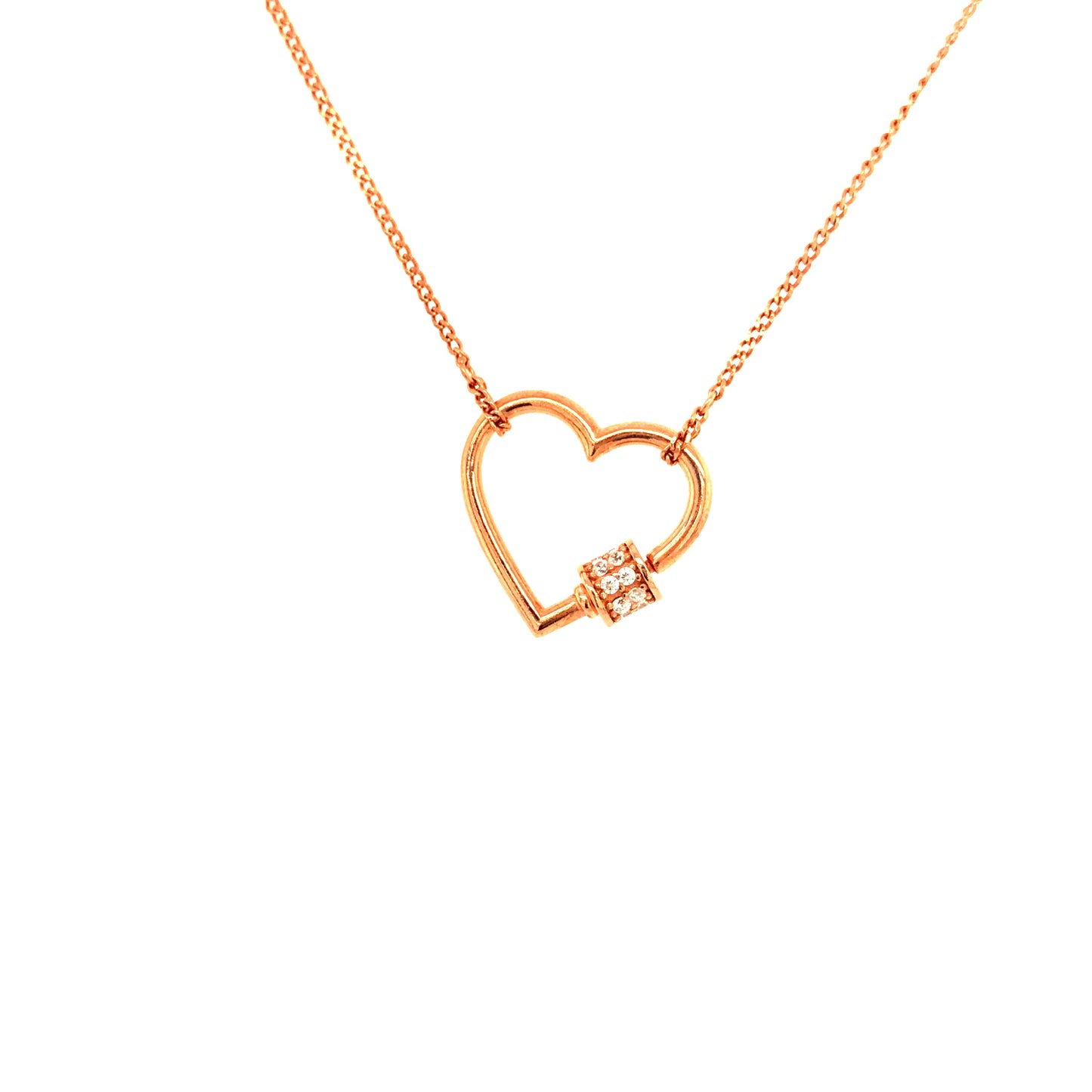Sterling Silver Small Heart Necklace - HK Jewels