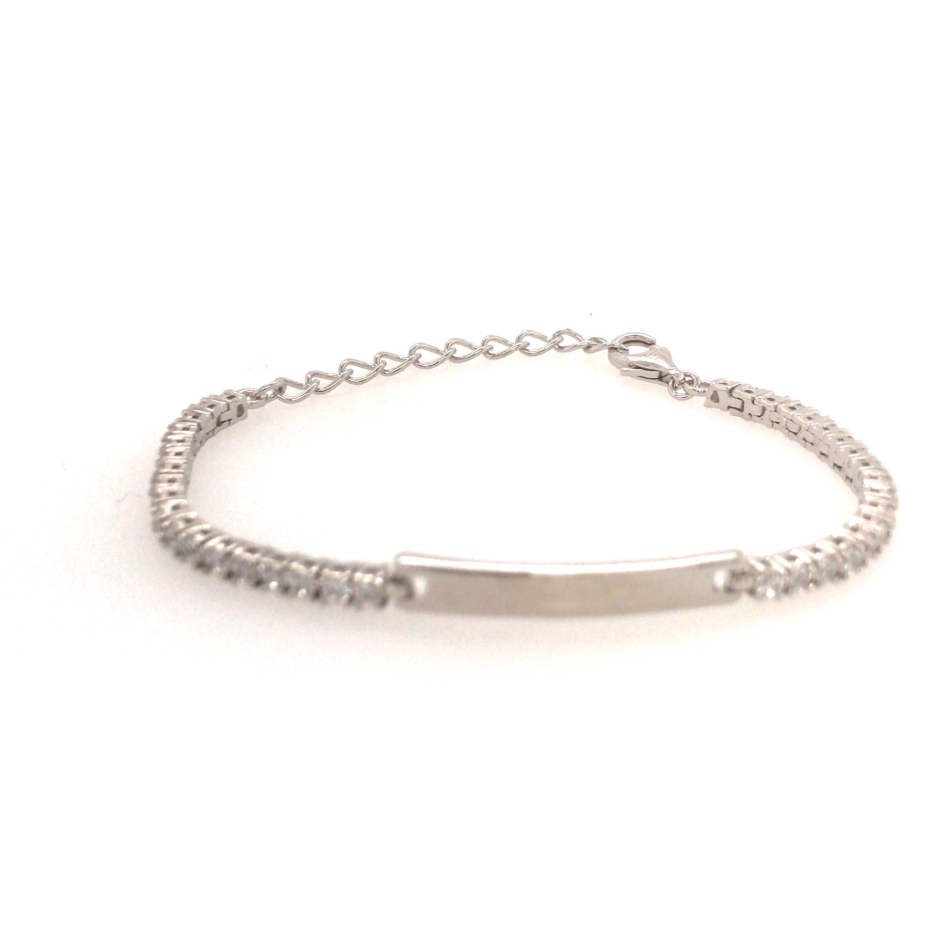 Sterling Silver Tennis/Bar Bracelet - HK Jewels