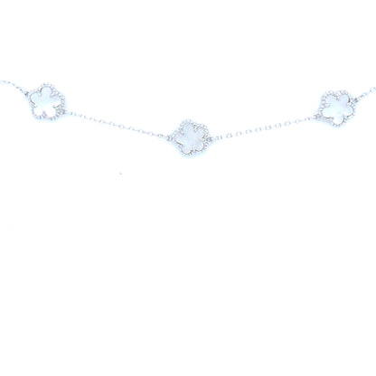 Sterling Silver Flower Bracelet - HK Jewels