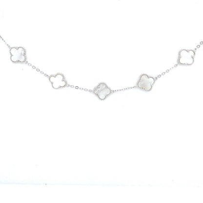 Sterling Silver Small Five Clover Bracelet - HK Jewels