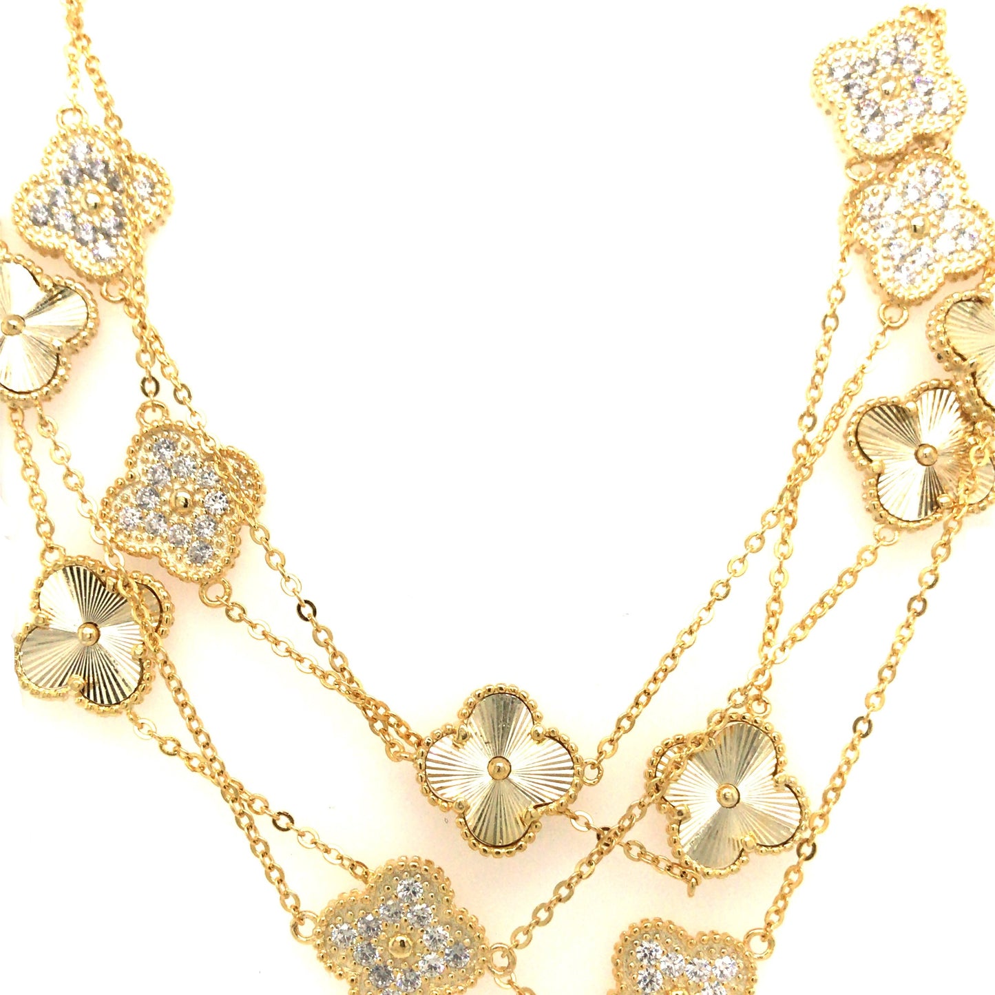 Sterling Silver Clover Necklace - HK Jewels
