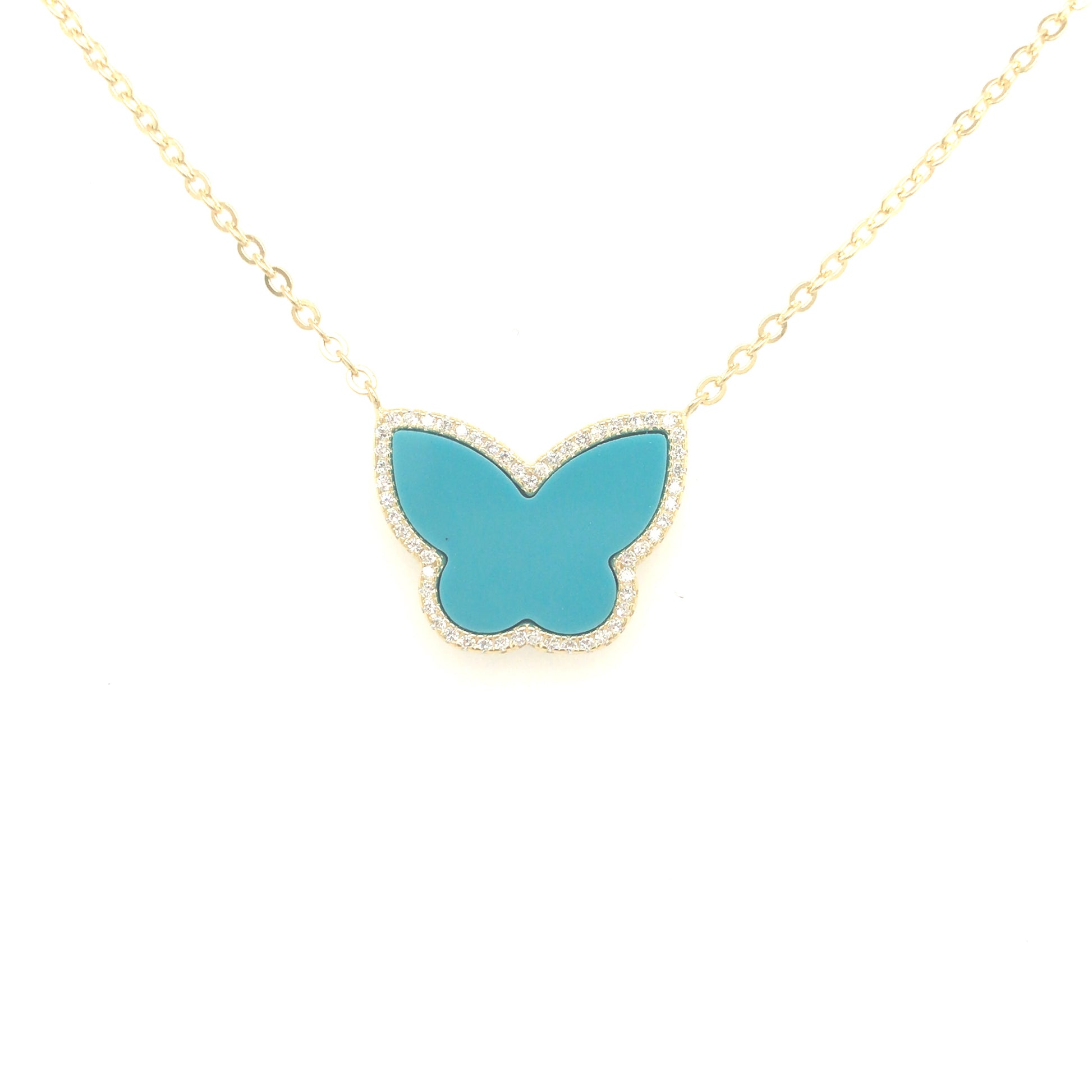 Sterling Silver Butterfly Necklace - HK Jewels