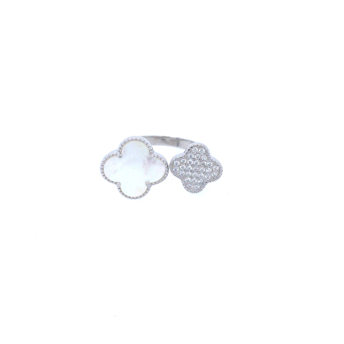 Sterling Silver Clover Ring - HK Jewels