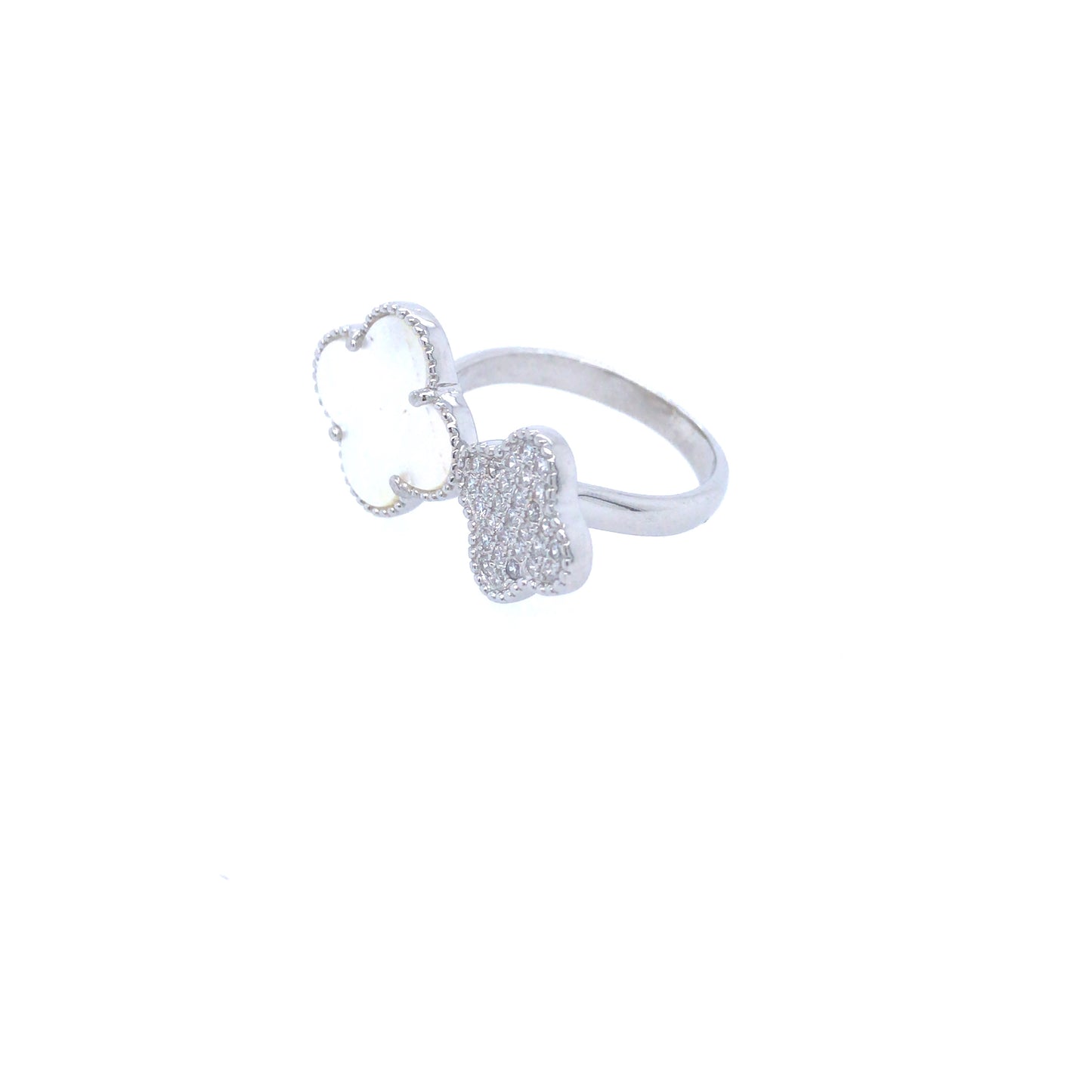 Sterling Silver Clover Ring - HK Jewels