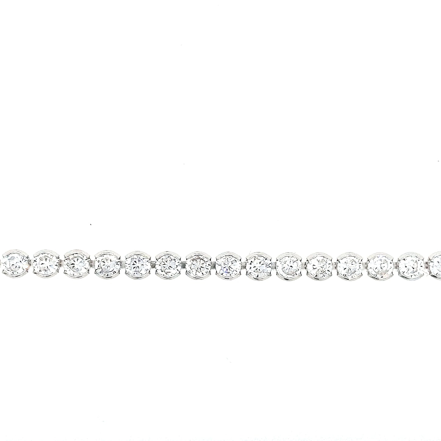 Sterling Silver Round CZ Tennis Bracelet - HK Jewels