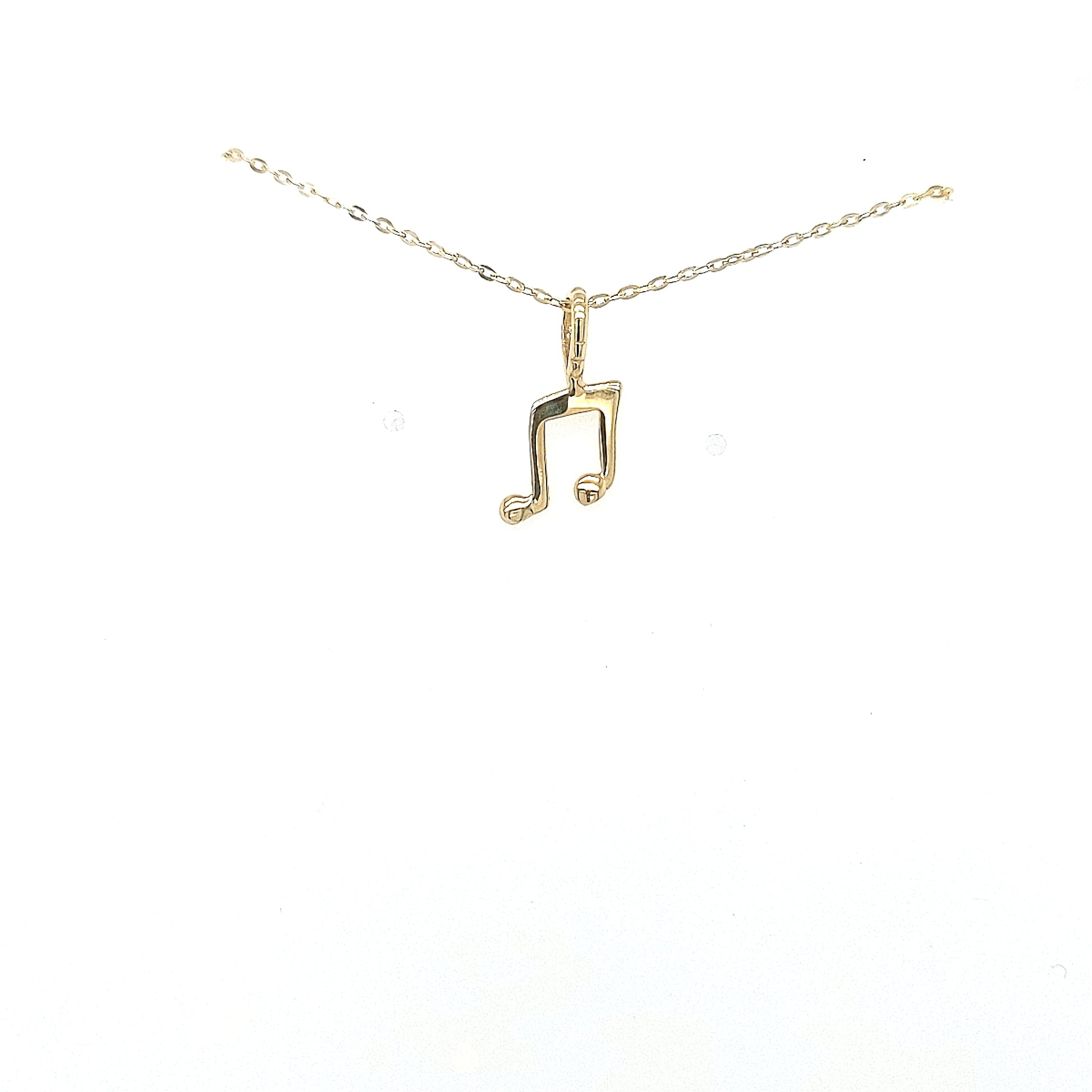 14K Musical Note Pendant - HK Jewels