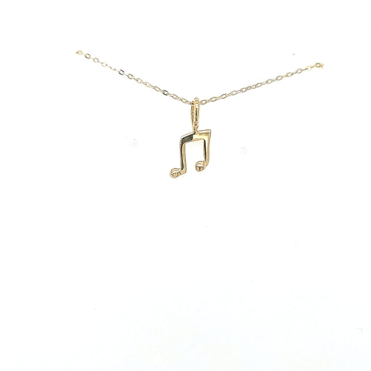 14K Musical Note Pendant - HK Jewels