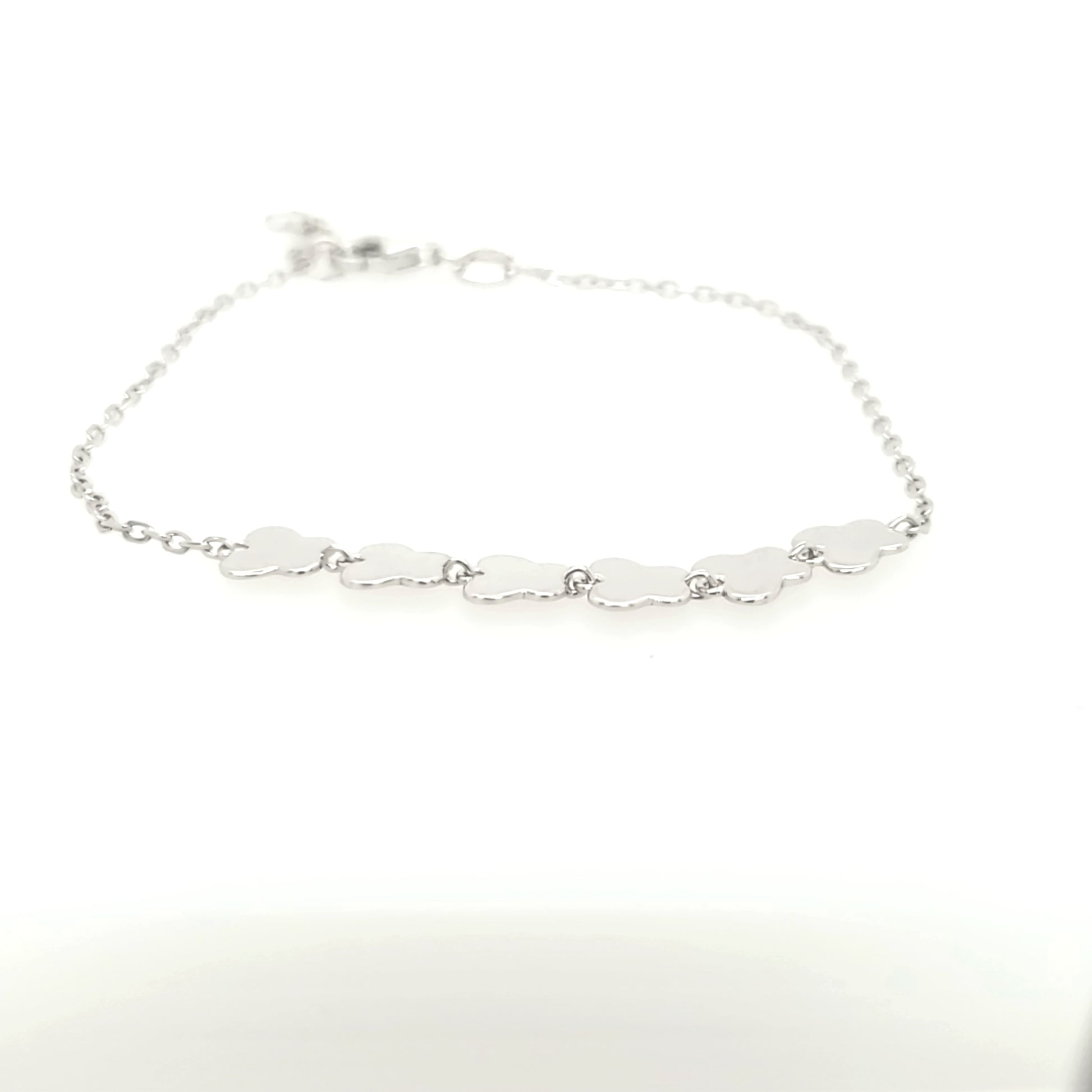 Sterling Silver Six Butterfly Bracelet - HK Jewels