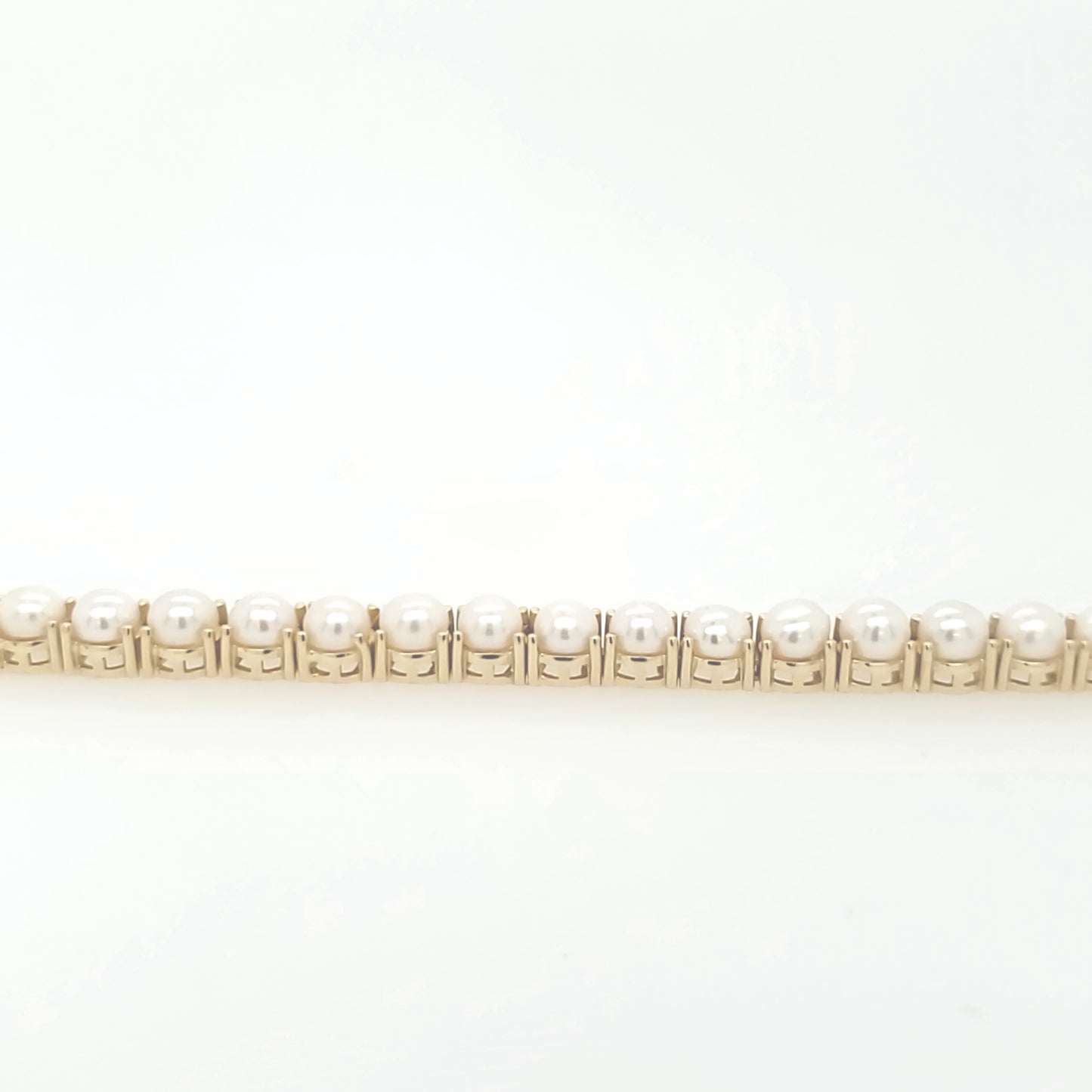 Sterling Silver Pearl Tennis Bracelet - HK Jewels