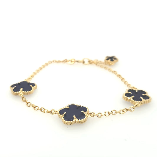 Sterling Silver Flower Bracelet - HK Jewels