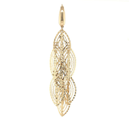 14K Teardrop Chandelier Earrings - HK Jewels