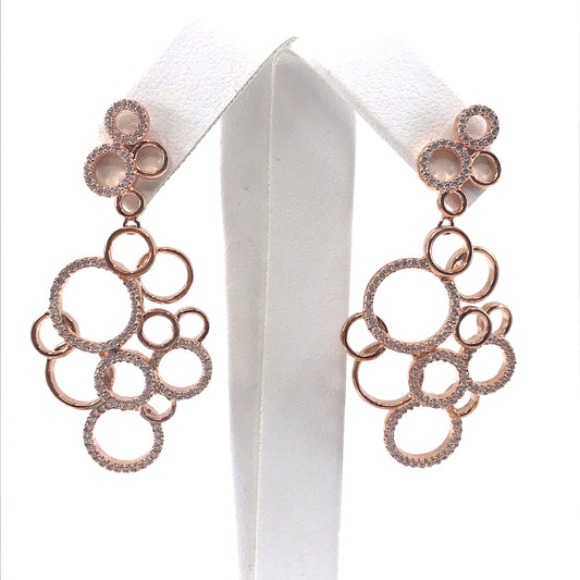 Sterling Silver Circles Earrings - HK Jewels