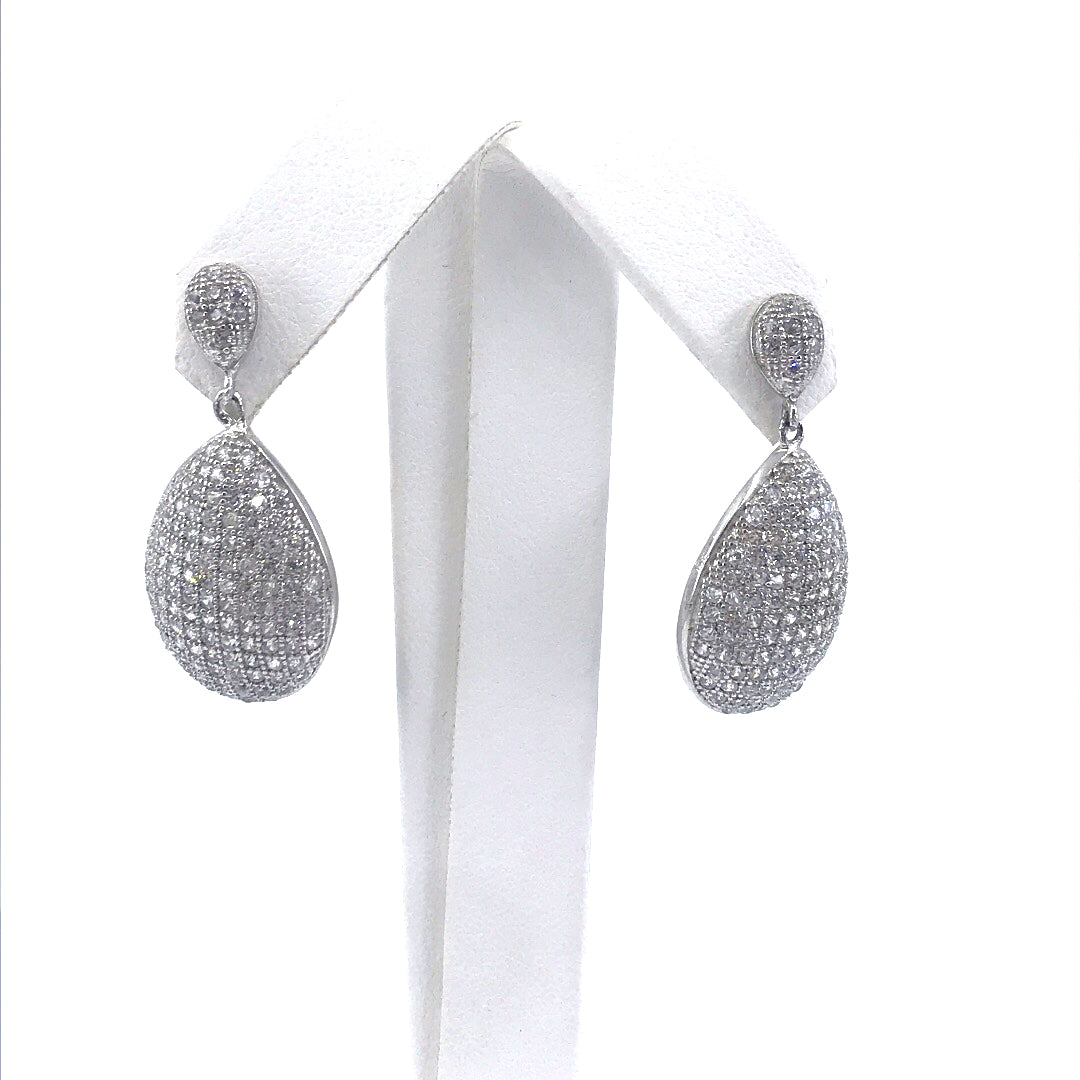Sterling Silver Teardrop Earrings - HK Jewels