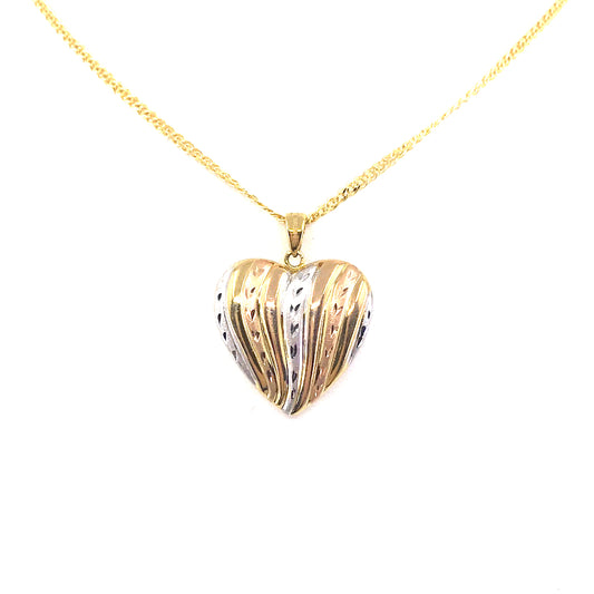 14K Gold Heart Pendant - HK Jewels