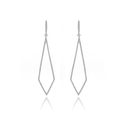 Sterling Silver Kite-Shaped Earrings