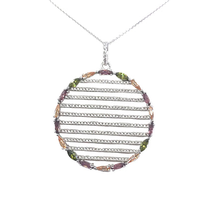 Sterling Silver Circle Pendant - HK Jewels