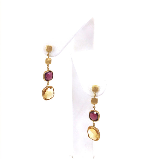 14K Gold Square Earrings - HK Jewels