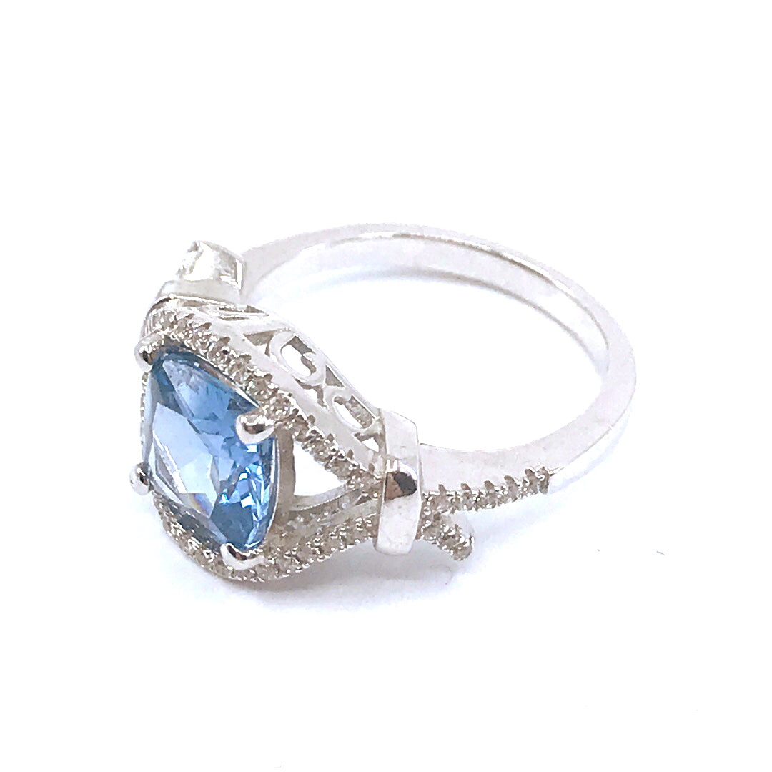 Sterling Silver Stone Ring - HK Jewels