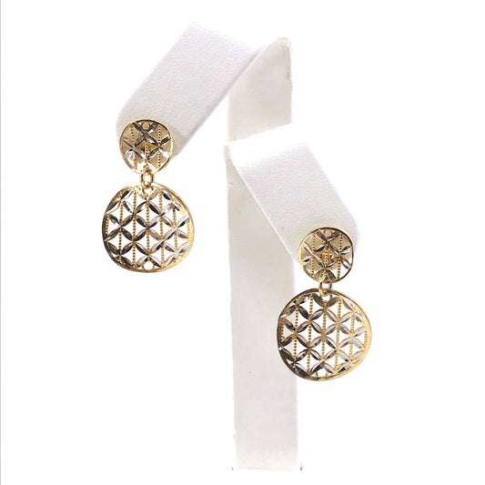 14K Gold Circle Earrings - HK Jewels