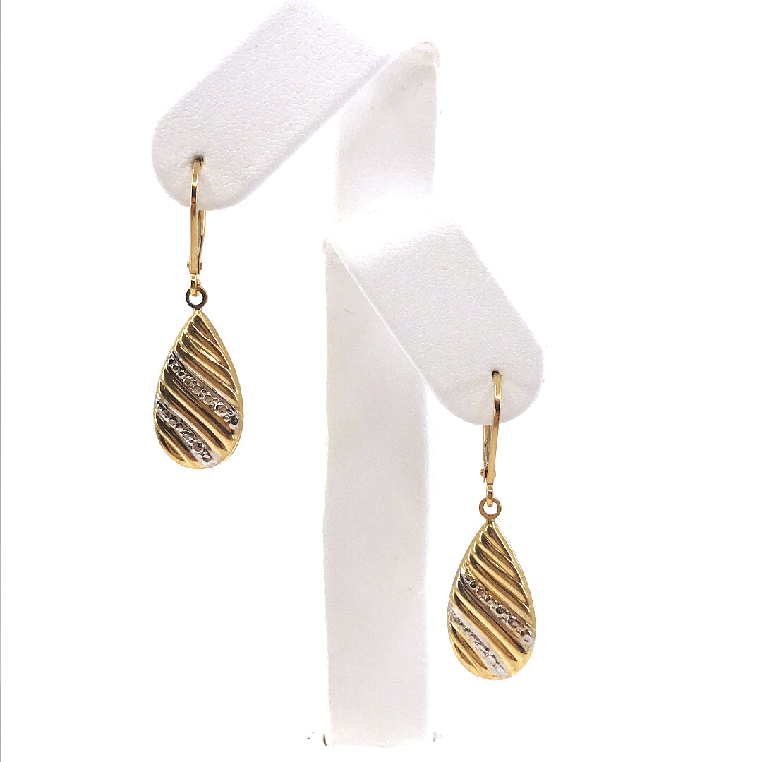 14K Gold Teardrop Earring - HK Jewels