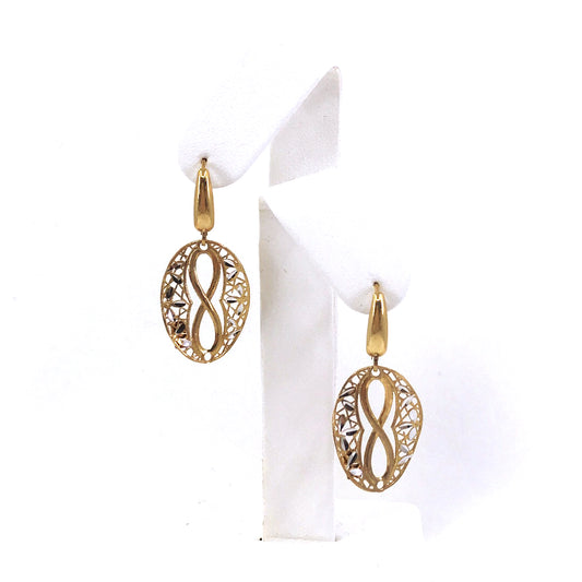 14K Gold Oval Earrings - HK Jewels