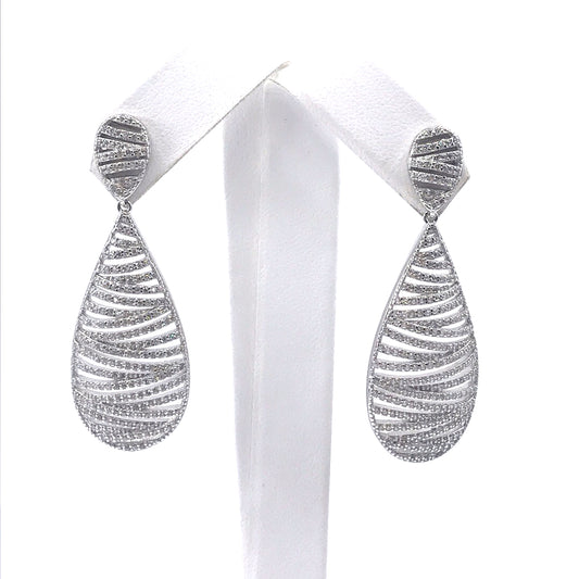 Sterling Silver Teardrop Earrings - HK Jewels