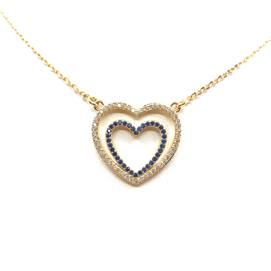 Double Heart Necklace - HK Jewels