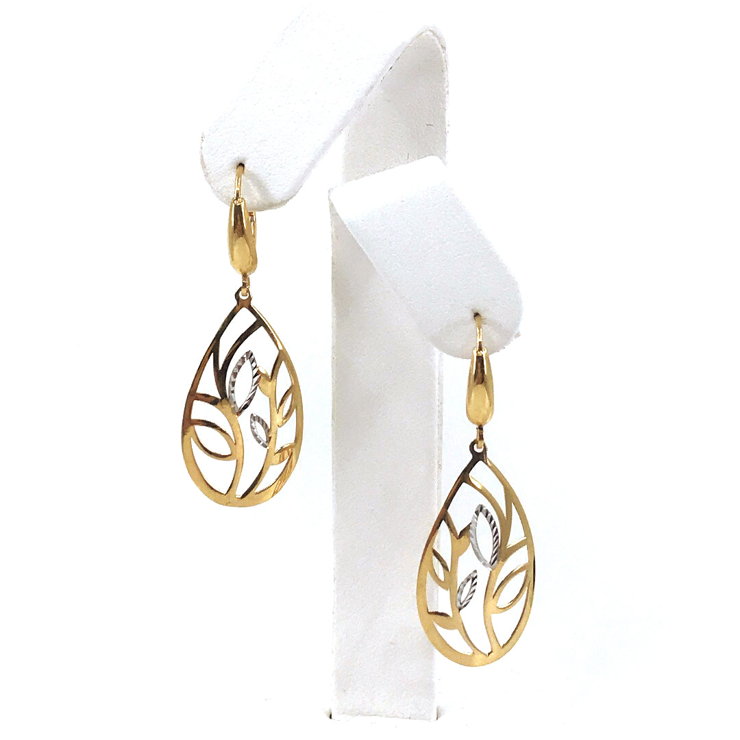 14K Gold Teardrop Earrings - HK Jewels