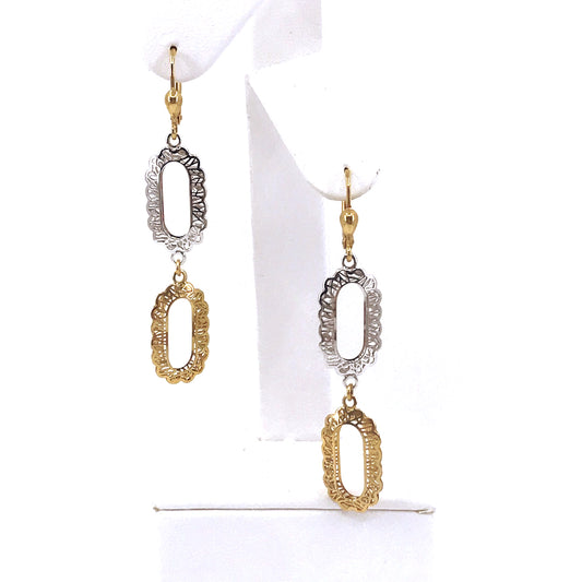 14K Gold Oval Earrings - HK Jewels