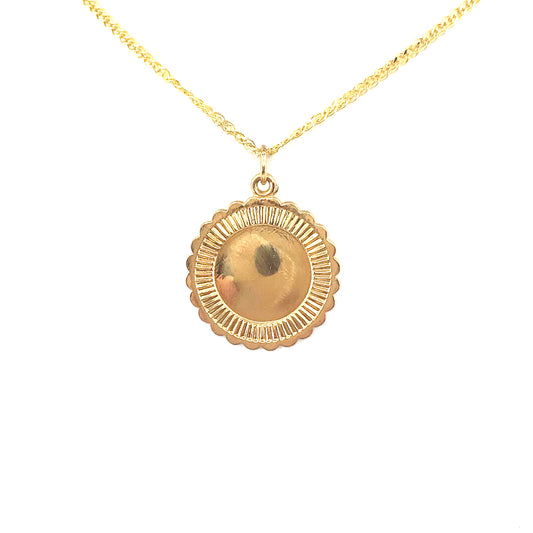 14K Gold Circle Pendant - HK Jewels