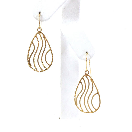 14K Gold Teardrop Earrings - HK Jewels