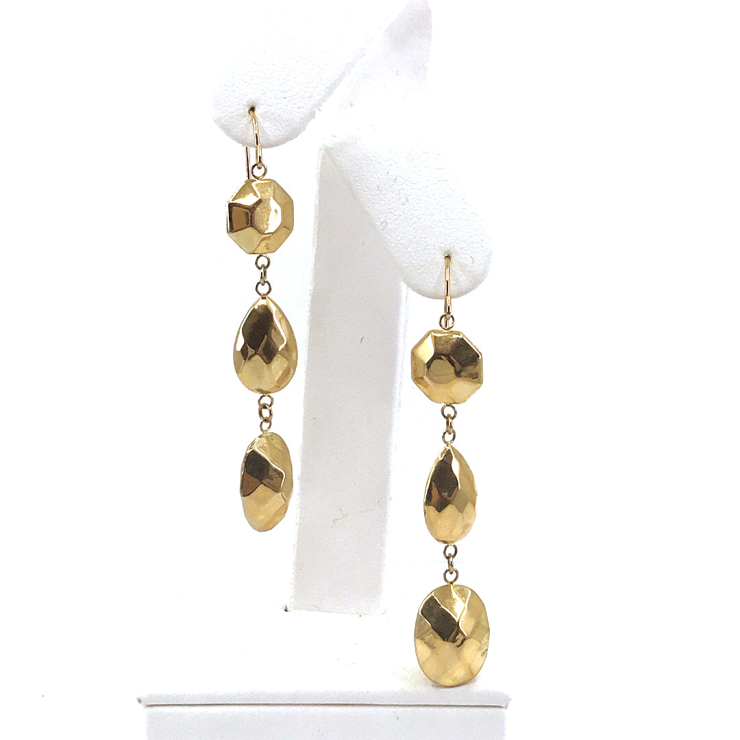 Gold Long Earrings - HK Jewels