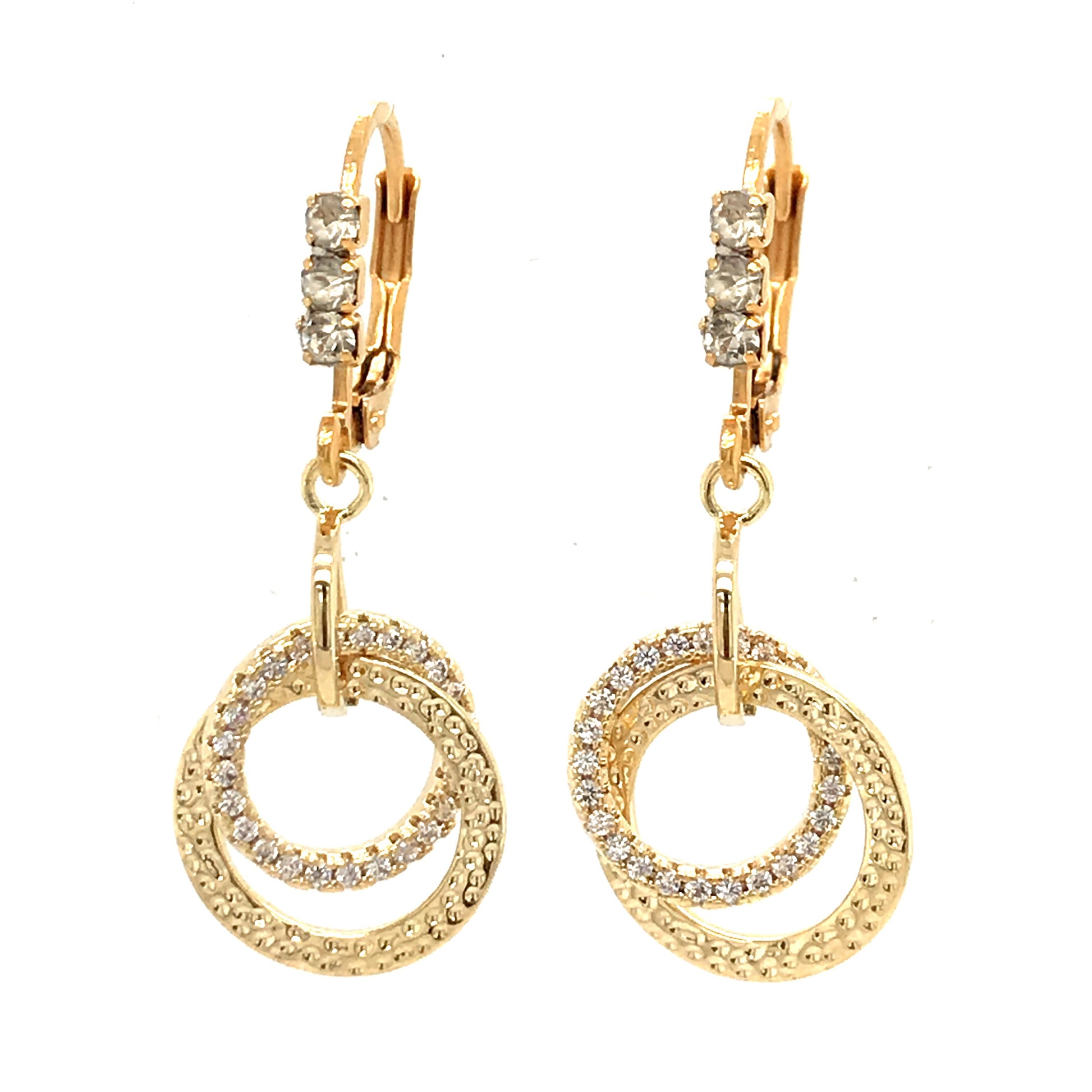 Surgical Steel Double Circle Earrings - HK Jewels