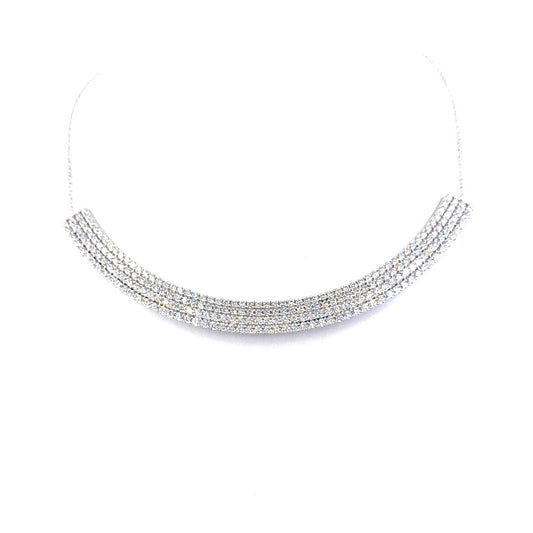 Sterling Silver Collar Necklace - HK Jewels