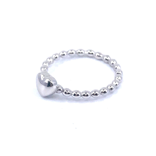 Sterling Silver Heart Ring - HK Jewels