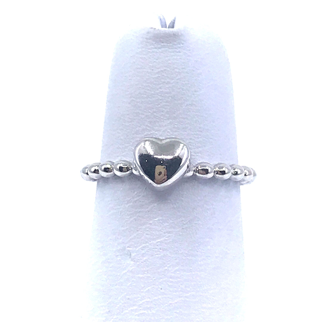 Sterling Silver Heart Ring - HK Jewels
