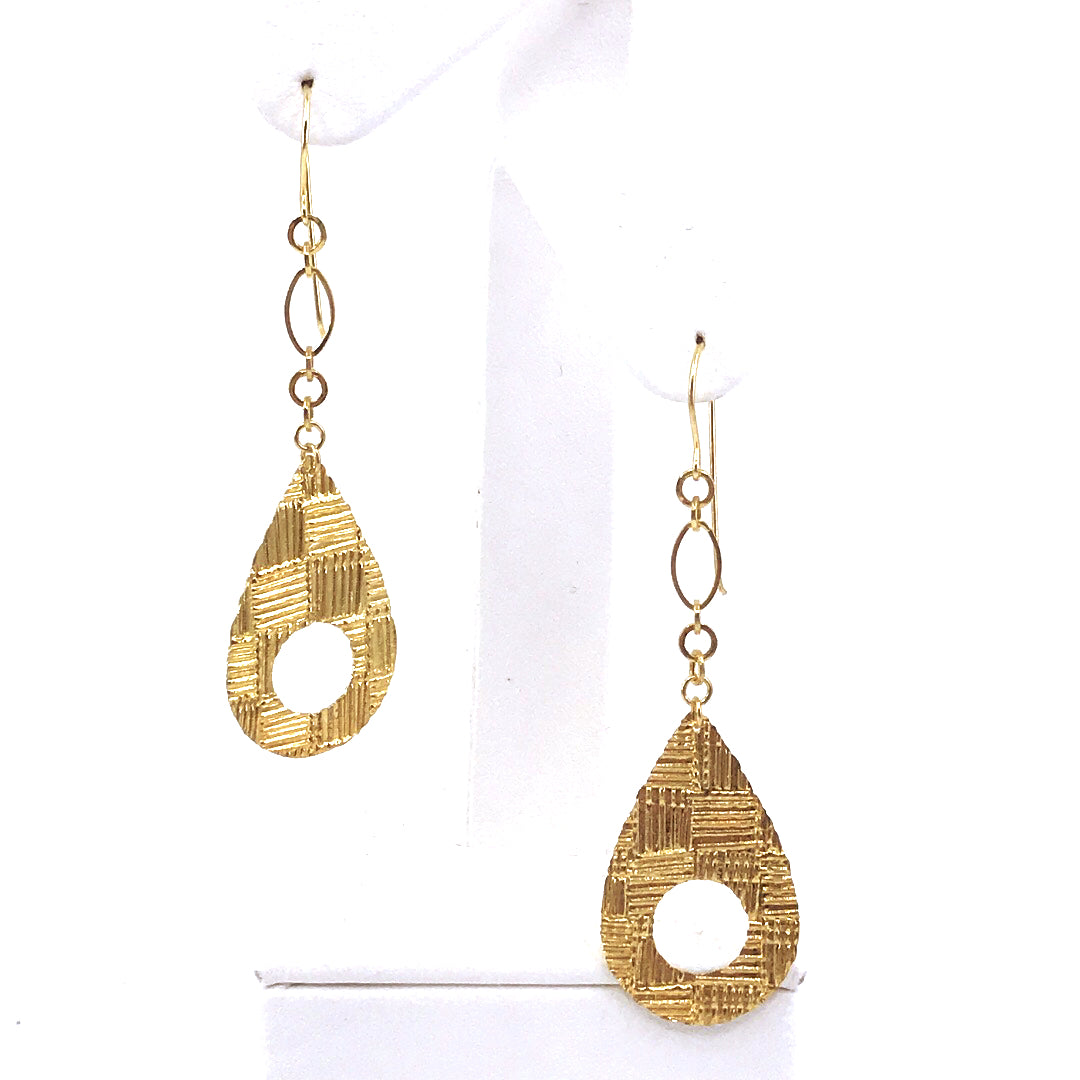 14K Gold Teardrop Earrings - HK Jewels