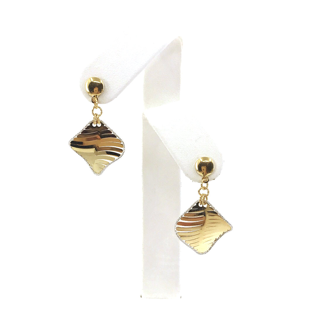 14K Gold Fan Earrings - HK Jewels