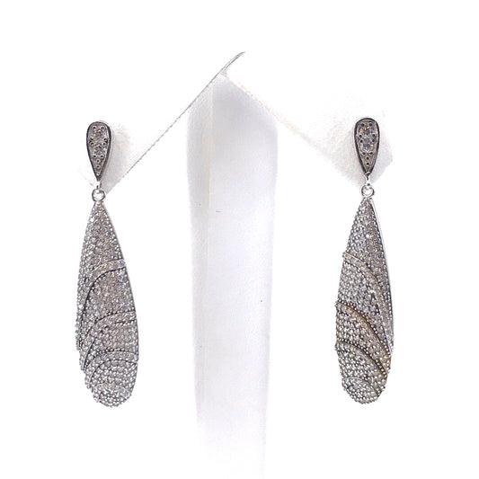 Sterling Silver Teardrop Earrings - HK Jewels