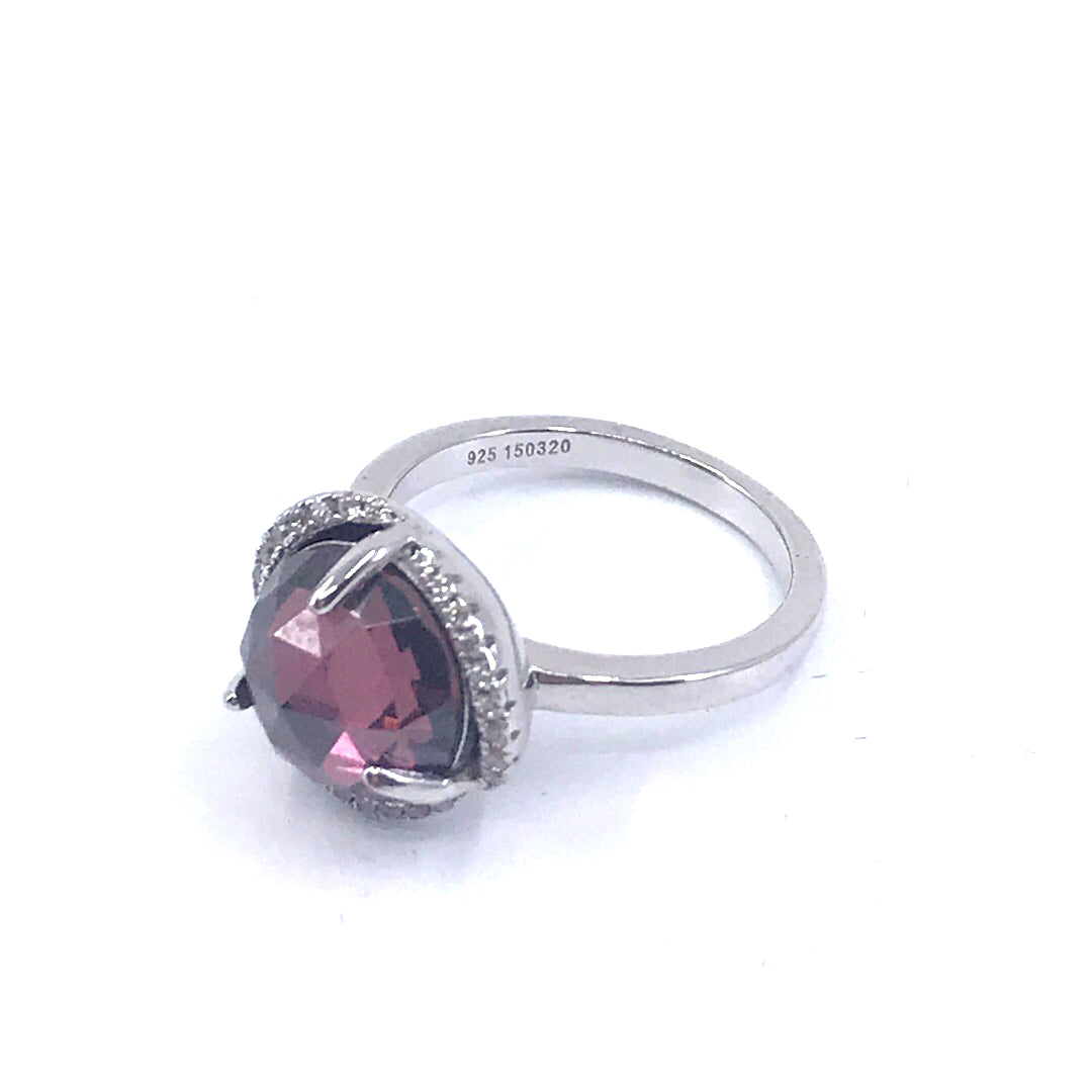 Sterling Silver Circle Stone Ring - HK Jewels
