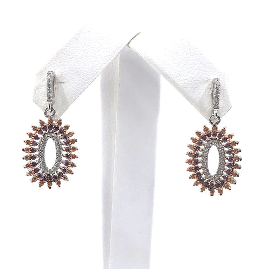 Sterling Silver Oval Earrings - HK Jewels