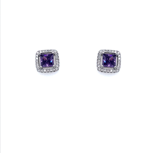 Sterling Silver Square Studs - HK Jewels