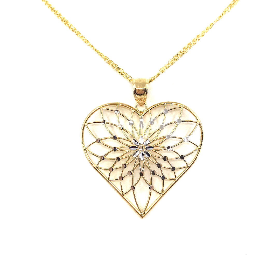 14K Gold Heart Pendant - HK Jewels
