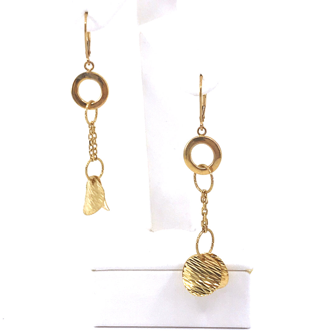 14K Gold Circle Earrings - HK Jewels
