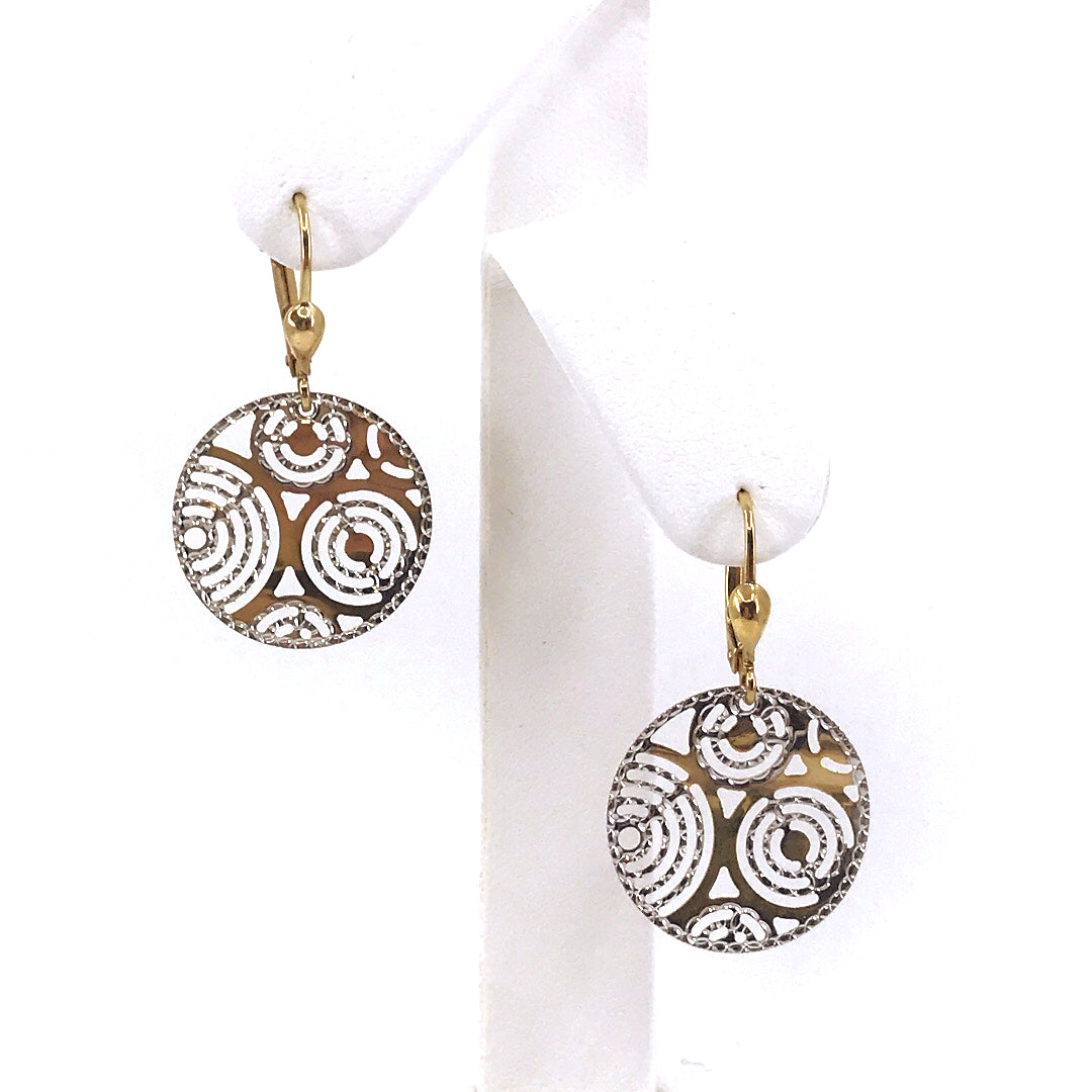 Gold Circle Earrings - HK Jewels