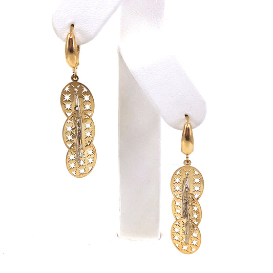 14K Gold Oval Earrings - HK Jewels