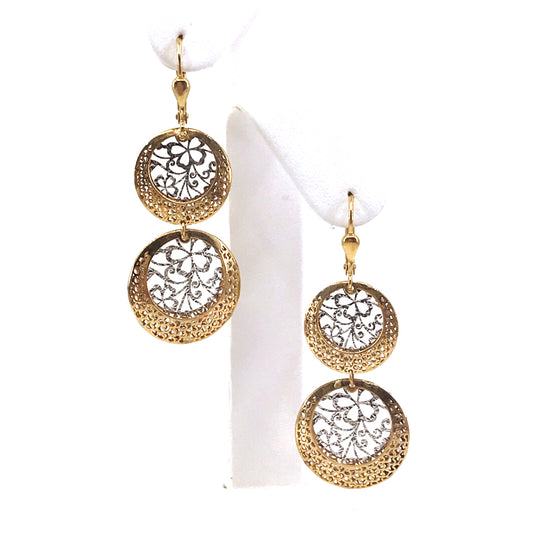 14K Gold Circle Earrings - HK Jewels