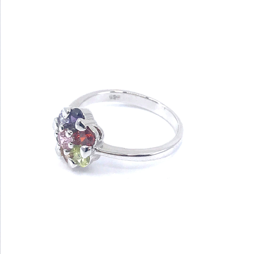 Sterling Silver Flower Ring - HK Jewels